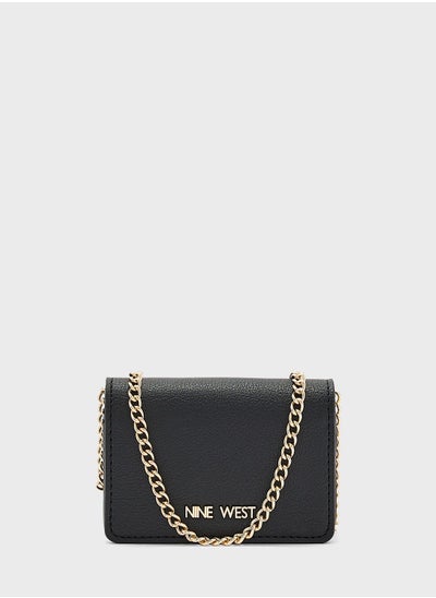 Buy Chain Detailed Flap Over Crossbody in UAE