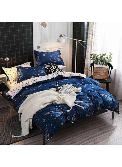 Buy 4-Piece Premium Collection, Single Size Bedsheet Set Includes 1xBedsheet 120*200+25cm, 1xDuvet Cover 160*210cm 2xPillow Case 50x75cm in UAE