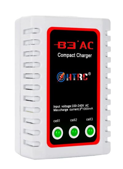 Buy LiPo Battery Charger, RC Car Charger, 2S & 3S Balance Charger, B3AC Compact RC Charger, RC Hobby Battery Balance Charger, for 7.4-11.1V LiPo Batteries(White) in Saudi Arabia