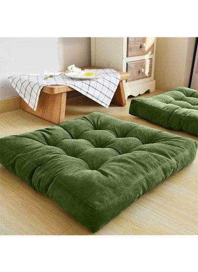 Buy - Simple and Comfortable Square Floor Velvet Tuffed Cushion (55cm x 55cm x 10cm) am.5410251-pen in Saudi Arabia