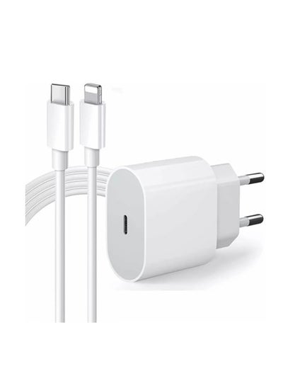 Buy iPhone Charger, iPhone MFi Certified 20W PD Fast Charging USB C Charger with 6FT USB C to Lightning Cable for iPhone in Egypt