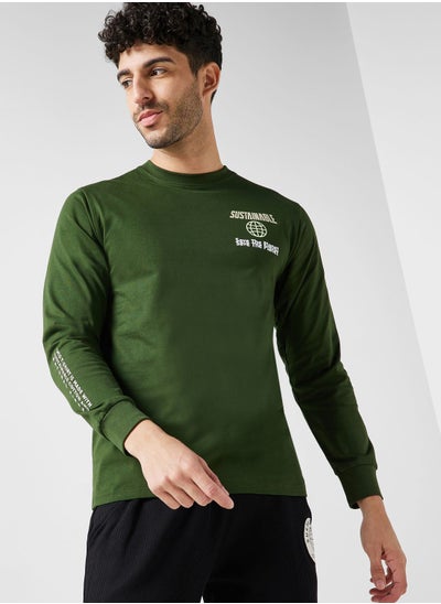 Buy Sustainable Long Sleeve T-shirt With Back Print in Saudi Arabia