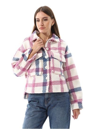 اشتري Plaid Buttons Down Closure Jacket في مصر