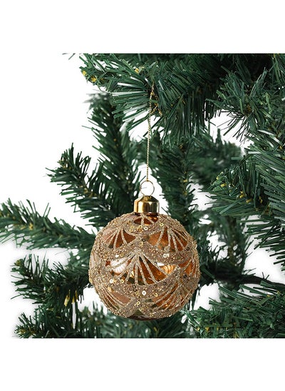 Buy 8-cm Christmas Glitter Ball, Gold in UAE