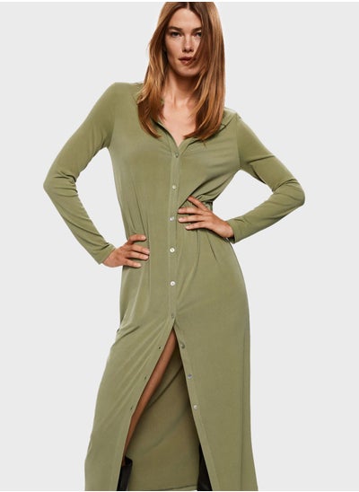 Buy Button Detail Dress in Saudi Arabia