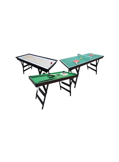 Buy 3 in 1 Multi Game Table Pool & Air Hockey & Table Tennis Table - MF-4082 in UAE
