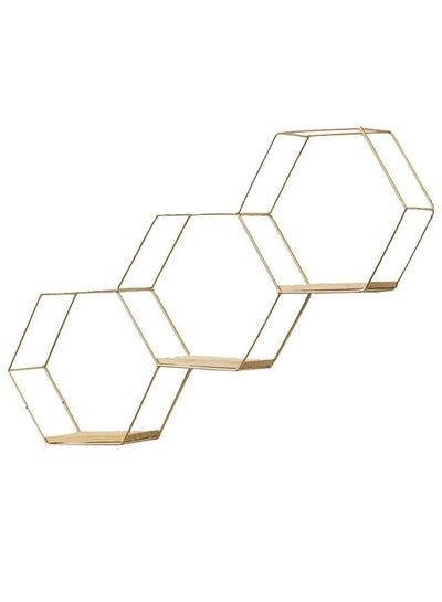 Buy Creative Wall Storage Rack Hexagonal Combination Shelf in UAE