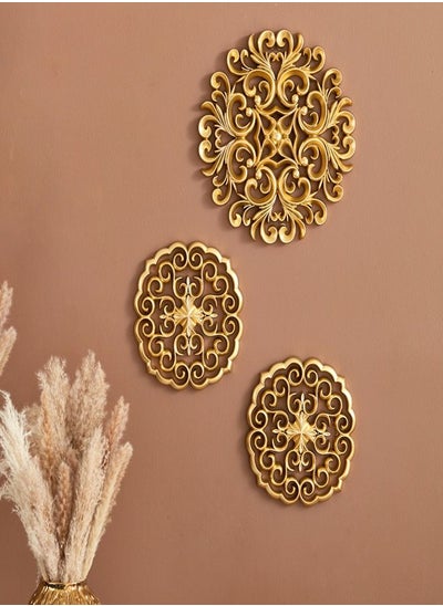 Buy Zoya 3-Piece Wall Plaque Set 35x35 cm in Saudi Arabia