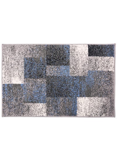 Buy Modern Distressed Boxes Area Rug 2' X 3' Blue in UAE