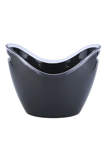 Buy Ice Bucket Wine Bucket,8L Wine Bucket Chiller for Parties, Acrylic Cooler Bucket for Champagne Wine Drinks Beer,Beverage Tub,Ice Tub,Bar Supplies（Black） in UAE