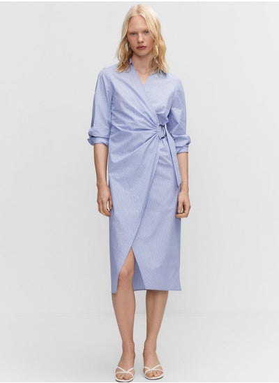 Buy Front Knot Wrap Dress in UAE