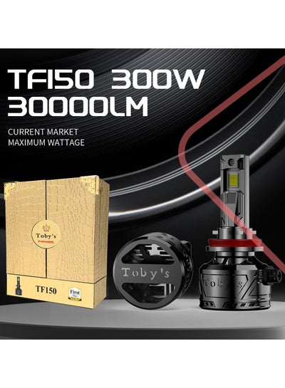 Buy Tobys TF150 H13 2 Pieces 300W Original Tested LED Headlight Bulb Assembly 30000 Lumens 150W/Piece Xtreme Bright With Color Temperature 6500K in UAE