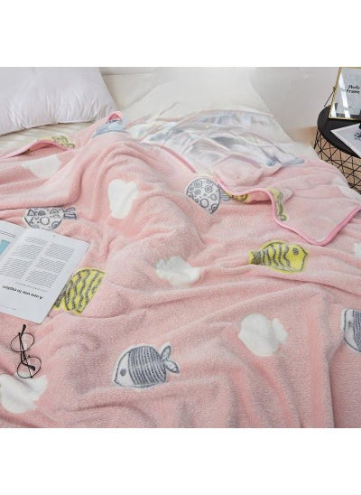 اشتري 1-Piece Fish Baby Pattern Interesting Cozy Blanket Air Conditioning Blanket في الامارات