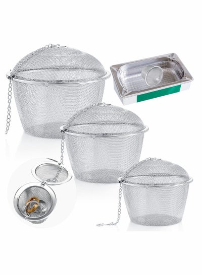 Buy Ultrasonic Cleaner Baskets Stainless Steel Mesh Ball Strainers Strainer Filters Interval Diffuser (3 Pieces 4.3 Inch) in Saudi Arabia