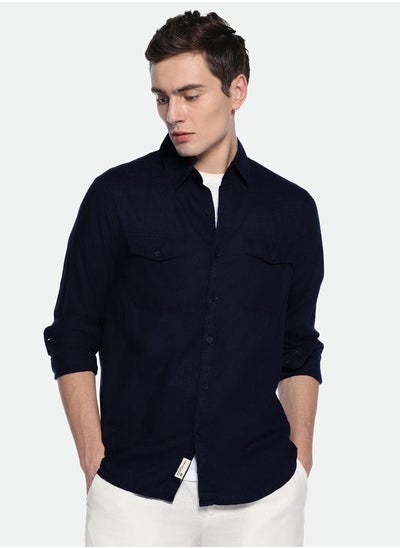 Buy Regular Fit Casual Shirt with Flap Pockets in Saudi Arabia