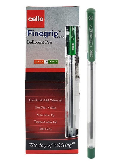 Buy 12-Piece Finegrip Ballpoint Pen Green Ink in UAE