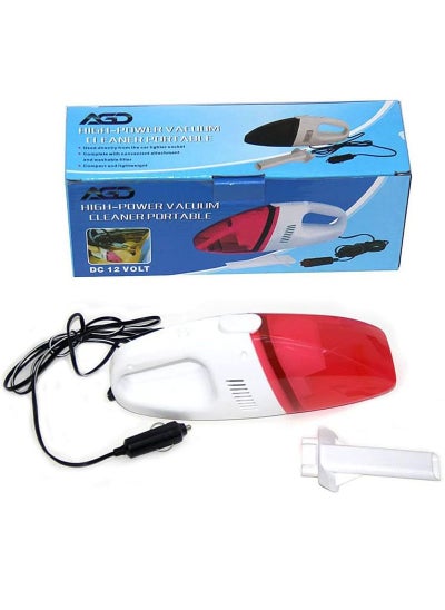 Buy Wet And Dry Car Vacuum Cleaner Red/White in Saudi Arabia