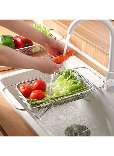 اشتري Expandable Stainless Steel Over Sink Drainer for Kitchen Sink في مصر