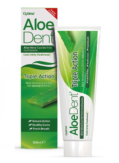 اشتري ALOEDENT TRIPLE ACTION COQ10+TEA TREE OIL 100ML في الامارات