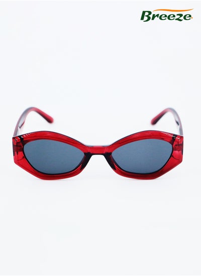 Buy Womens' Fashion Leisure Sunglasses for  Eye UV Protection Small Wine red frame eyewear in UAE