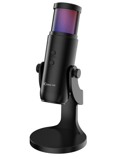 اشتري XMC-03 USB RGB ميكروفون للبث المباشر لسطح المكتب ميكروفون متعدد الاتجاهات - 12 وضع إضاءة RGB - جسم قابل للدوران 360 درجة - كابل محمي للكمبيوتر الشخصي في مصر