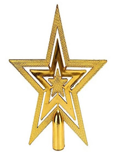 اشتري five pointed Christmas gold star 10 cm Christmas Tree ornaments pendant في مصر