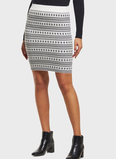 Buy Textured High Waist Mini Skirt in UAE
