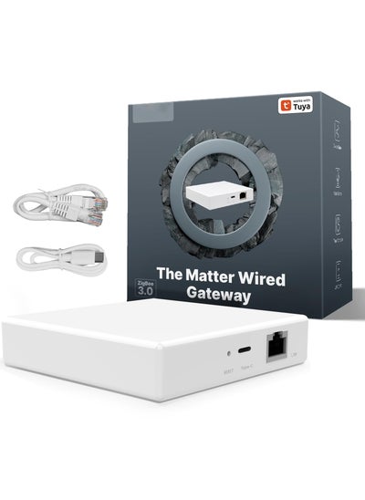 Buy Matter ZigBee Gateway, Smart Home Hub Wired Bridge, Smart Hub Gateway, Multi-protocol Communication Gateway, remote control, Support SmartThings, Homekit and Tuya, Require 2.4GHz WiFi in Saudi Arabia