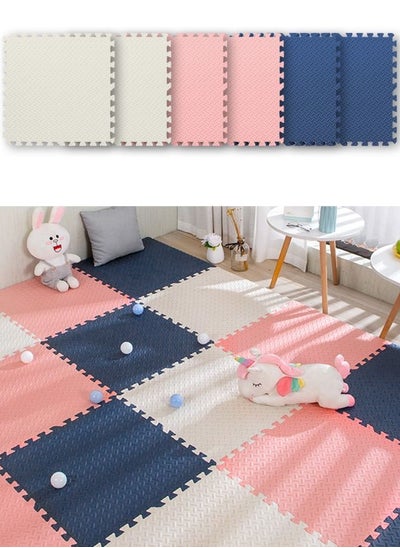 Buy 6 Pcs Baby Play Mats Puzzle Mat Interlocking Crawling EVA Foam Mat in UAE