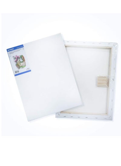 Buy 40-Piece Stretched Painting Canvas Board 30x40cm Size White in UAE