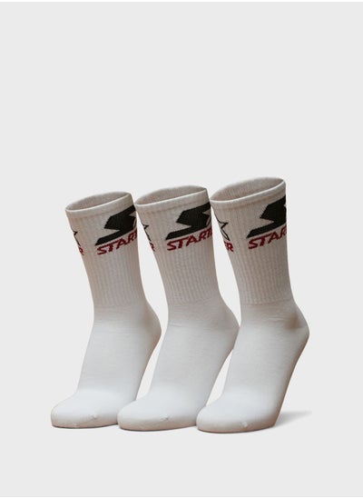 اشتري 3 Pack Logo Crew Socks في السعودية