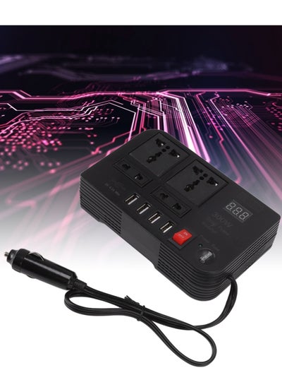 Buy 12V 300W Car Power Converter Inverter, DC to AC for Phone and Devices, Easy Operation Car Inverter in UAE