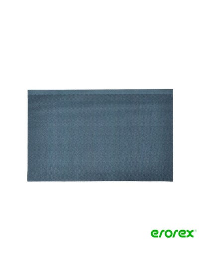 Buy Door mat indoor blue 50x80 cm in Saudi Arabia
