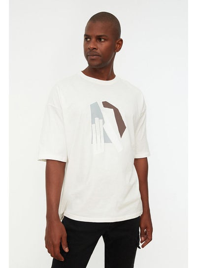 Buy Man T-Shirt Ecru in Egypt