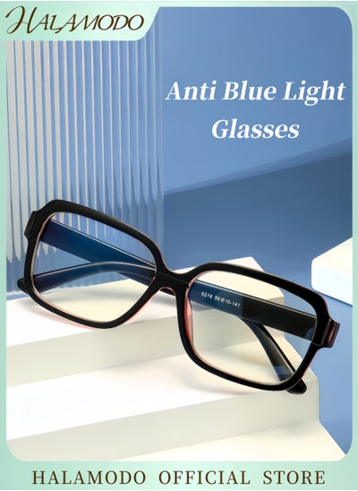 Buy Unisex Reading Glasses Oversized Blue Light Blocking Glasses Fashion Square Eyewear Anti-Fatigue Computer Monitor Gaming Glasses Reduce Eye Strain Gamer Glasses in UAE