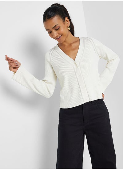 Buy Knitted V-Neck Cardigan in Saudi Arabia