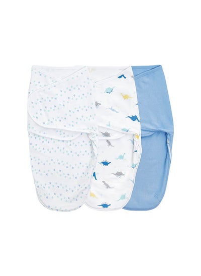 اشتري Easy Swaddle Wrap - Pack Of 3 - Dino-Rama_0-3M في الامارات