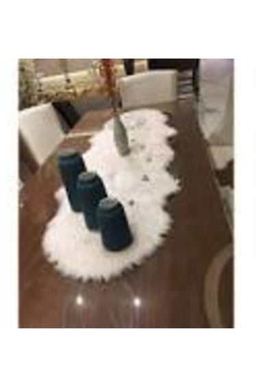 Buy RUNNER FUR 160 CM *40 CM WHITE in Egypt