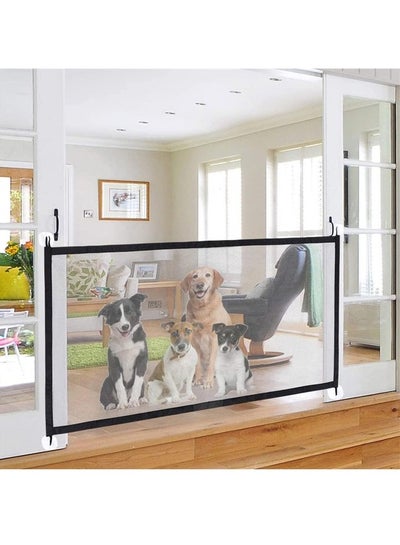 Buy Dog Safety Gate, Baby Door Pet Safety Net Fence, Mesh Magic Door Provides A Safe Shell For Pets Or Infants To Play And Rest, Used For Stairs/Doorways Easy To Install Child Safety Doors in Saudi Arabia