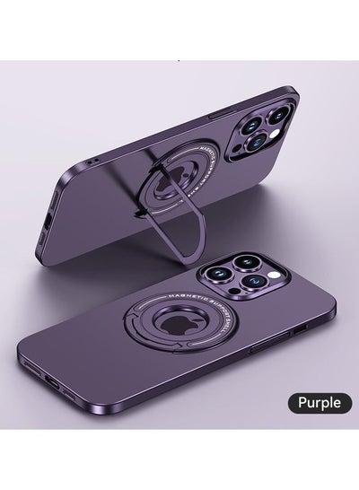 Buy Luxury Magnetic Case For iPhone 14 Pro Max With Mobile Phone Holder Hide Stand Hard Cover in Saudi Arabia