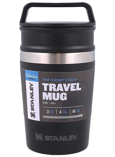 Buy Adventure Shortstack Travel Mug 0.23L / 8OZ Matt Black – Leakproof & Packable| Hot & Cold Thermos | Double Wall Vacuum Insulated Tumbler for Coffee & Tea | BPA FREE Stainless-Steel Travel Cup in UAE