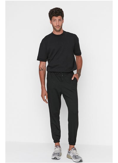 Buy Black Men's Basic Oversize Fit Sweatpants in Egypt