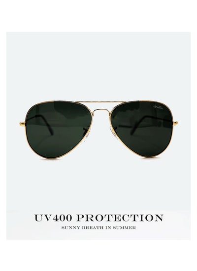 اشتري Aviator Sunglass - 3025 Gold 58 - Lens Size: 58 mm - Gold في السعودية