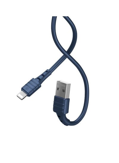 Buy Data Cable-Zero Sense Series 2.4A High Elastic Tpe Fast Charge Data Cable Rc-179I -Blue in Egypt