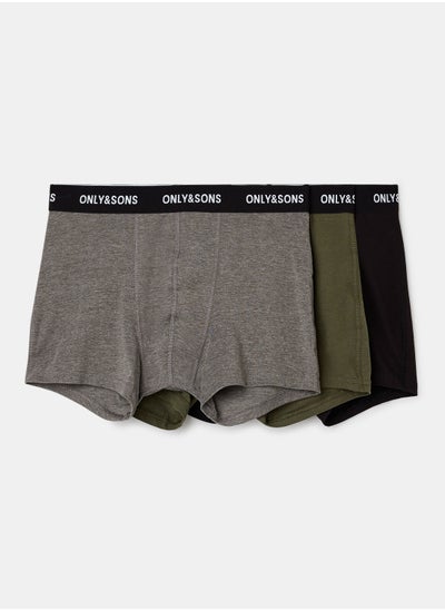 Buy Logo Waist Trunks (Pack of 3) in UAE