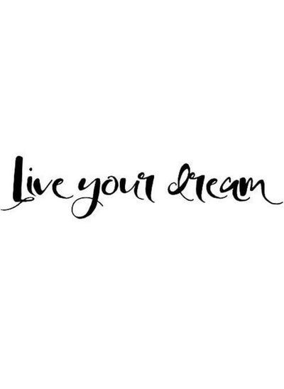 Buy Home Gallery Live Your Dream Sticker wall art 55x12 cm Black in Egypt