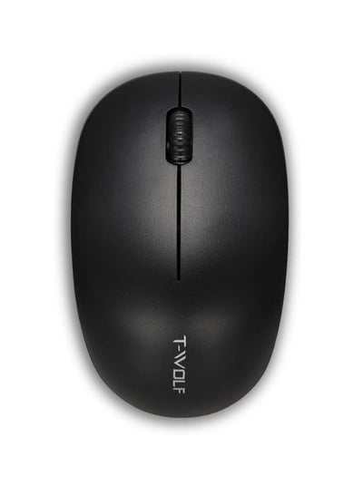 Buy T-wolf Q4 Computer Wireless Mouse Small Portable Ergonomic Office Mice Stable 2.4GHz 10M Range for PC Laptop/ Desktop/ Notebook, Black in Saudi Arabia