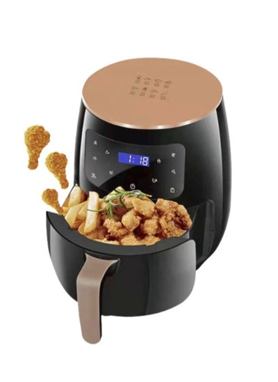 اشتري Air Fryer Healthy Oil-Free Frying Air Fryer LED Touch Display 8 Preset Heating Modes Auto Shut Off 2400W Black capacity 6L في السعودية