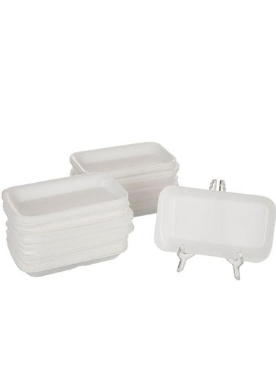 اشتري Disposable Foam Dishes 75 PCS White في مصر