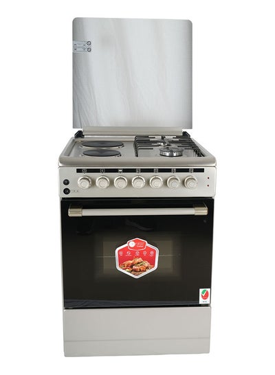 Buy AFRA Japan Free Standing Cooking Range, 60x60 Gas and Electric Burners Stainless Steel Compact Adjustable Legs Temperature Control Mechanical Timer GMark ESMA RoHS CB in UAE
